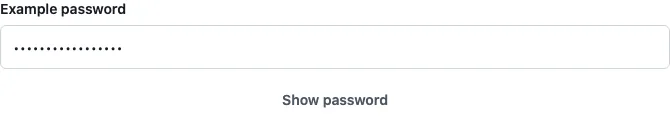 Password field rendered in the Expo web renderer Lumen playground