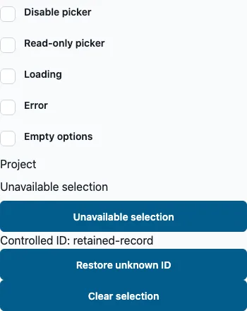 Tree select rendered in the Expo web renderer Lumen playground