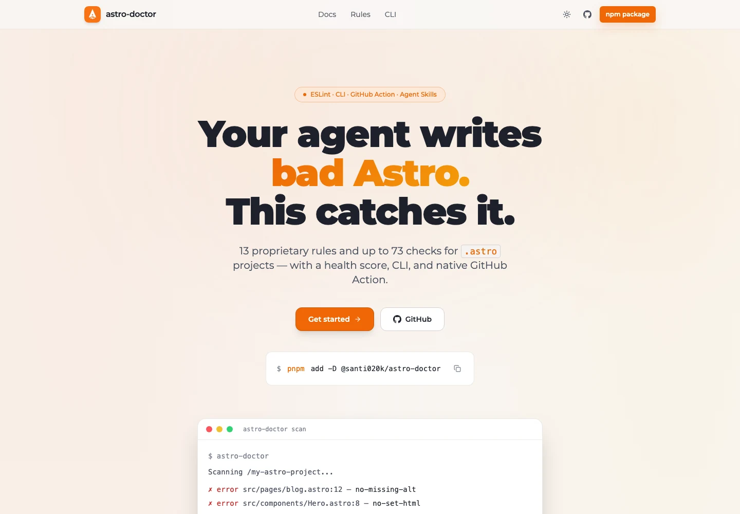 Astro Doctor interface preview